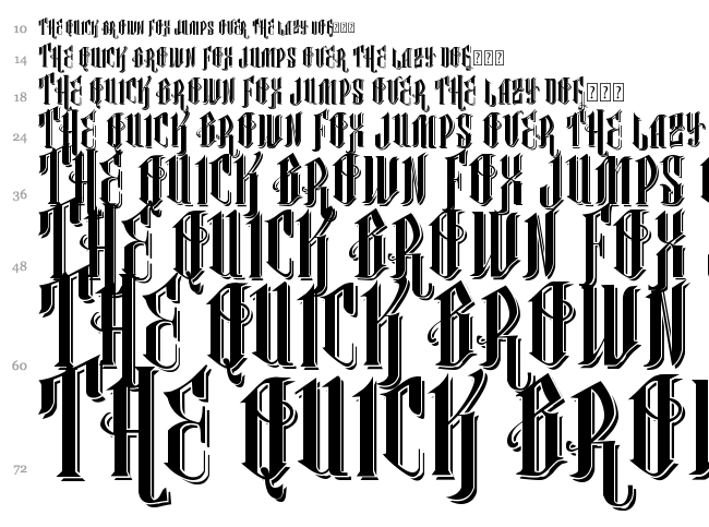 Vtks Classical Hit font waterfall